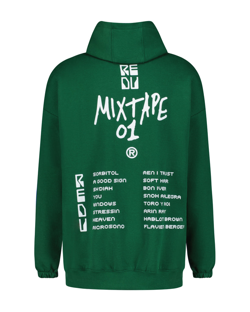 Mixed Tape Green Hoodie