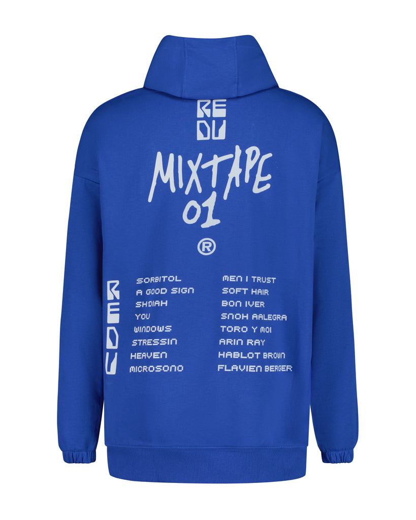 Mixed Tape Blue Hoodie