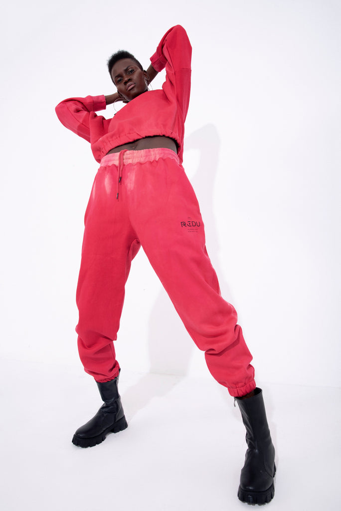 Red Cropped Tracksuit