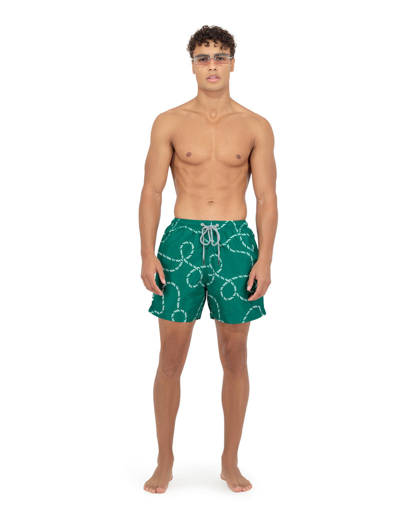 Green Ropes Swim Shorts