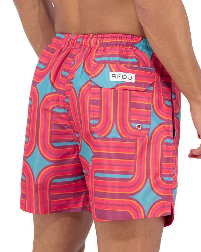 Fuchsia Maze Swim Shorts